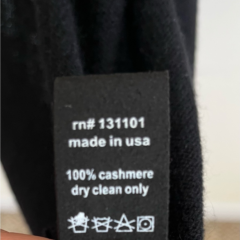 Beryll Black Cashmere Open Front Cardigan Quiet Luxory Minimalist OS NWT - Picture 11 of 16